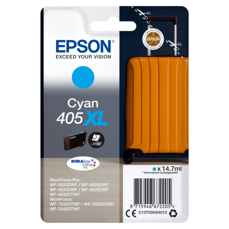 405XL cartuccia ciano per Epson WORKFORCE 7830 (14,7ml) 1pz