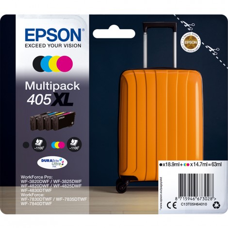 405XL cartuccia multipack CMYK - Cartuccia inchiostro nero, ciano, magenta e giallo per Epson WORKFORCE 7830 (63ml) 1Conf.
