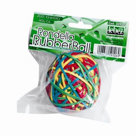Lebez Elastici in gomma a sfera - Sfera di 200 elastici in gomma 135gr, Ø 50mm, taglio 3mm - 1pz