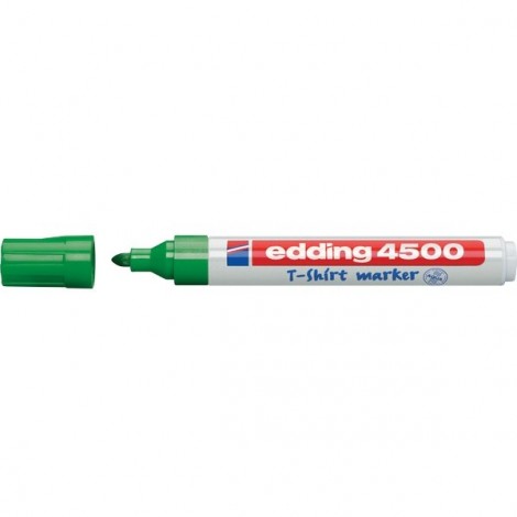 Edding 4500 - Marcatore permanente per tessuti con inchiostro pigmentato a base d`acqua tratto 2-3mm colore verde