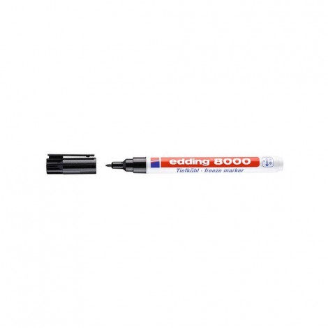 8000 - Marcatore permanente, idoneo per scrivere su sacchetti e barattoli per congelatore tratto 1mm colore nero - 5pz