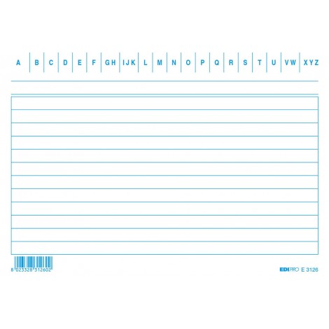 Schede rigate orizzontale 10,5x15cm - 100pz