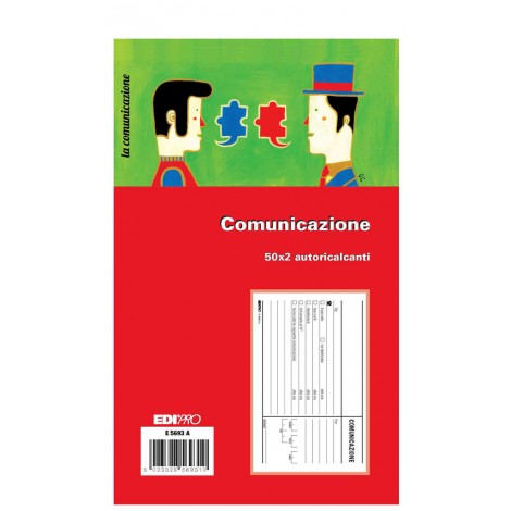 Blocco comunicazioni telefoniche, 50 fogli per 2 copie, autoricalcante 9,9x17cm