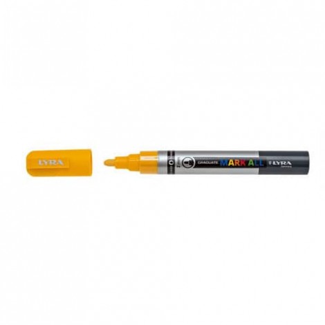 Lyra Mark All – Marcatore permanente con inchiostro a base d`acqua tratto 2mm colore giallo – Prezzo singolo, ord. minimo 6pz
