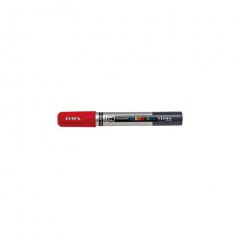Lyra Mark All – Marcatore permanente con inchiostro a base d`acqua tratto 2mm colore rosso – Prezzo singolo, ord. minimo 6pz