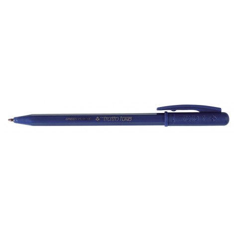 Green Plastic - Penna a sfera con plastica riciclata tratto 0,5mm colore blu - 50pz