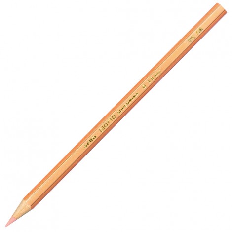 Astuccio con 12 pastelli, forma esagonale e diametro 7,6mm, lunghezza 18cm, mina ricca di pigmenti colore pesca