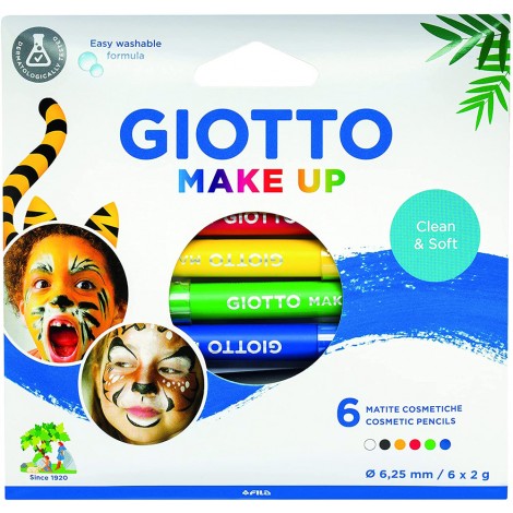 Make Up - Pastelli per trucco - Set 6 matite cosmetiche, Ø 6,25mm e leaflet - 1pz