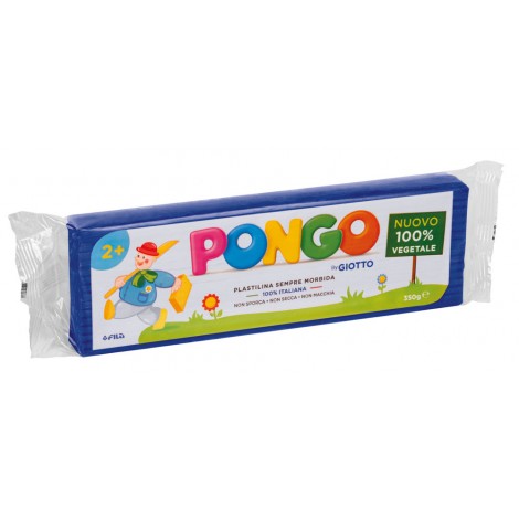 Pongo – Plastilina a base di cera e cariche minerali, senza glutine, non essicca 350gr colore blu