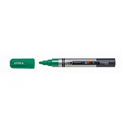 Mark All – Marcatore permanente con inchiostro a base d`acqua tratto 2mm colore verde smeraldo – Prezzo singolo, ord. minimo 6pz