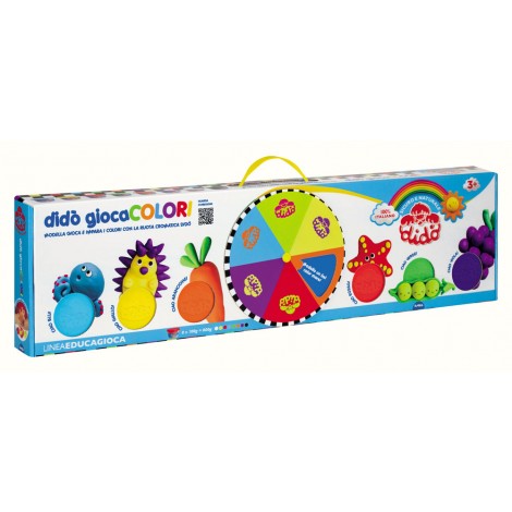 Giocacolori - Pasta modellabile kit ricco di accessori, attività e suggerimenti per imparare la teoria del colore, confezione interattiva.