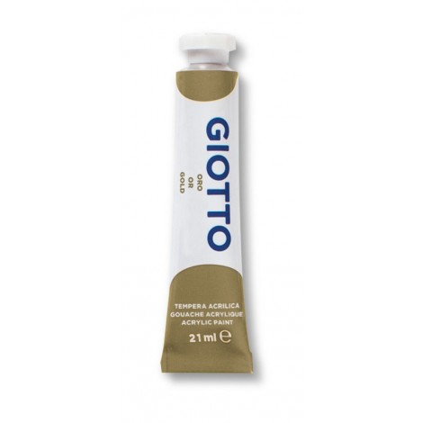Tempera acrilica in tubetto 21ml colore oro