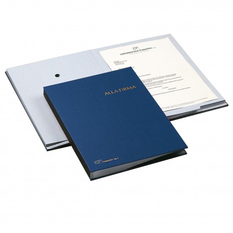 Fraschini 614-E Libro firma, formato 24x34cm, 18 intercalari rinforzati colore blu - 1pz
