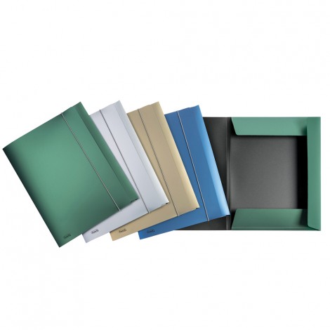 Favorit Cartellina in PPL a 3 lembi con elastico, formato 24x33cm, effetto metallizzato colori assortiti Prezzo singolo, ord. minimo 20pz