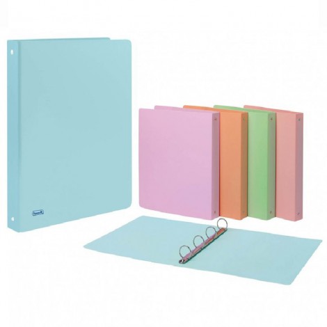 Raccoglitori Favorit Pastel 22x30cm d. 3cm assortiti pastello - Raccoglitore a 4 anelli tondi da 30mm - Prezzo singolo, ord. minimo 10pz