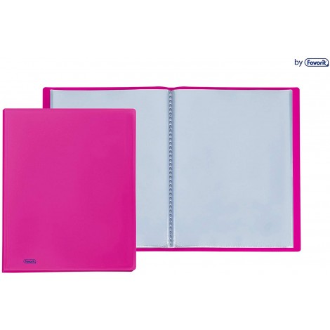 Portalistini Sviluppo in PPL con 30 buste, formato utile 22x30cm, finitura a buccia d`arancia, colore fucsia – 1pz