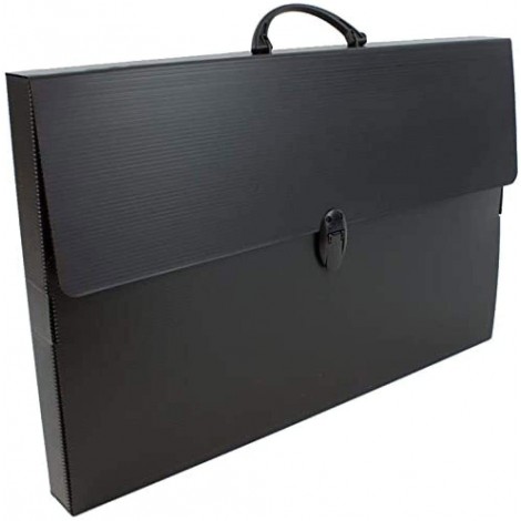 Valigetta polionda 27x37,5x5cm, 1 chiusura colore nero