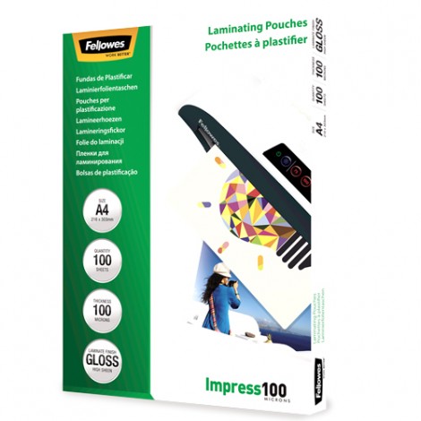Impress - Pouches A4, finitura lucida, 100 micron - 1conf.