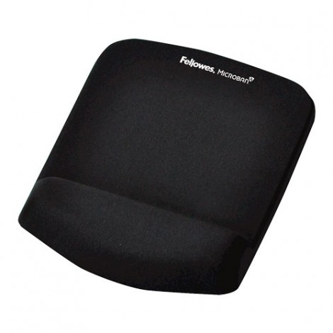 Tappetino con poggiapolso PLUSHTOUCH - Tappetino mouse con poggiapolso in tecnologia FoamFusion, 18,5x23,8cm - 1pz