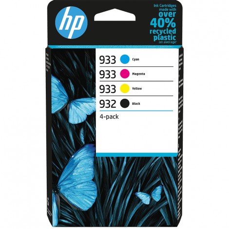 932 933 cartuccia multipack CMYK - Cartuccia inchiostro nero, ciano, magenta e giallo per HP OFFICEJET 7612 (1x400pg - 3x330pg) 1Conf.