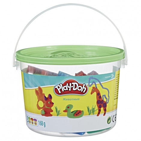 Mini secchielli - Tutto il necessario per soddisfare la tua creativita`! Col secchiello picnic puoi dar vita a infinite squisitezze stampando, tagliando e modellando la morbida pasta Play-Doh, mentre col secchiello degli animali il safari e` a portata ogni volta che vuoi! I secchielli hanno tanto spazio per conservare le tue creazioni e si trasportano facilmente.