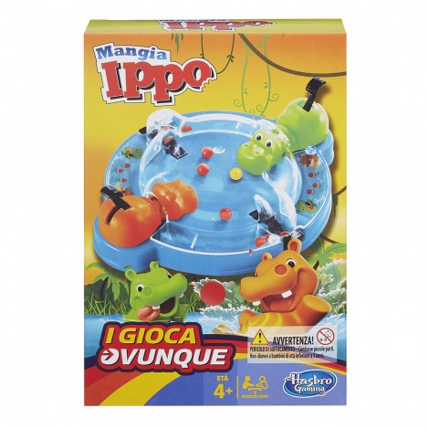 Gioca ovunque - Mangia Ippo - Mmmmmmmmhhh… Che fame! Prendi posizione e appena le palline appaiono premi la coda del tuo ippopotamo: il suo collo si allungherà prodigiosamente alla conquista dello… spuntino! Vince chi ha conquistato, al termine della partita, il maggior numero di palline!