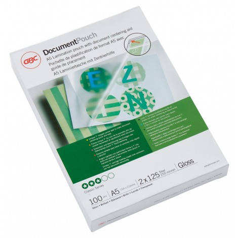 GBC Pouches A5, finitura lucida, 125 micron - 1conf.