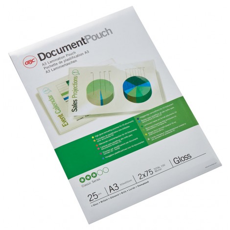GBC Pouches A3, finitura lucida, 75 micron - 1conf.
