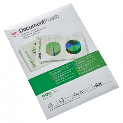 GBC Pouches A3, finitura lucida, 125 micron - 1conf.