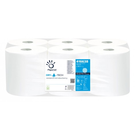 Asciugamani Drytech Autocut 300m, 1 strappo in pura cellulosa, goffratura micro, 1 velo