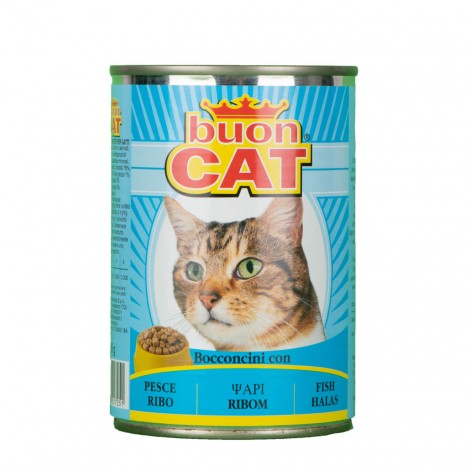BUON CAT Cibo per gatto - Bocconcini di pesce per gatti, 405gr