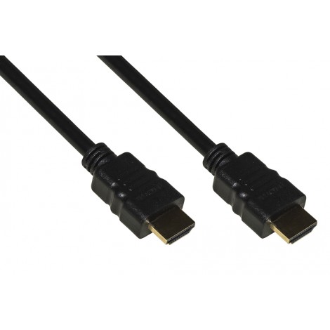 Cavo HDMI schermato 4/2K 60 Hz (Supporta HDMI 2.0) Ultra HD UHD e 3D con supporto Ethernet +18Gbps, conduttori in rame e contatti dorati 1mt