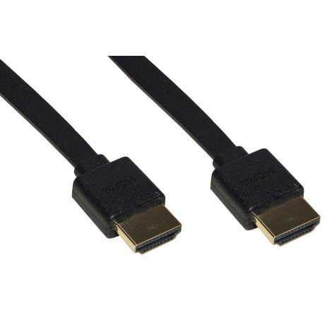 Cavo video HDMI 4/2K ultra slim 1,8mt - Cavi Flat HDMI 4K piatti, per passare sotto mobili o fessure di finestre, porte o sportelli dei mobili. Una buona alternativa ai normali cavi tondi, che spesso sono abbastanza ingombranti quando devono passare tra fessure o essere installati in ambienti dove devono dare nell`occhio meno possibile.