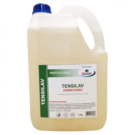 Detergente TENSILAV per stoviglie - HACCP - Detergente concentrato, per la pulizia di piatti e stoviglie nelle cucine industriali, ideale per la pulizia dei bicchieri di birra, profumazione limone - conforme al metodo HACCP 5kg