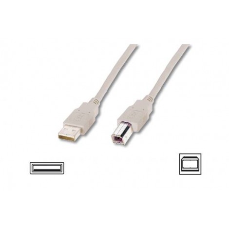 Cavo USB 2.0 connettori A-B doppia schermatura 1m - Cavi per connessione PC - Periferica USB 2.0, velocità di trasferimento fino a 480Mbps, lunghezza 1mt