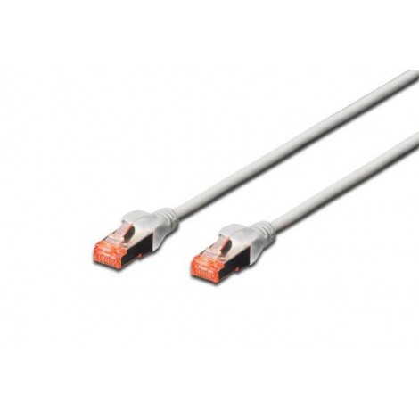Cavo rete S-FTP cat.6 LSZH 2mt - Cavo di rete ethernet 4 x 2 AWG 27/7 doppia schermatura LSZH, con 2 connettori RJ45 8 poli, lunghezza 2mt colore grigio - 1pz