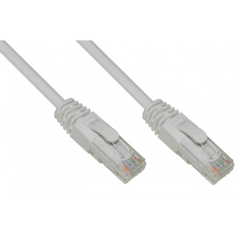 Cavo rete UTP cat.6A LSZH 2mt - Cavo di rete ethernet 4 x 2 AWG 24 non schermato e LSZH, con 2 connettori RJ45 8 poli, lunghezza 2mt colore grigio - 1pz