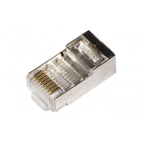 Confezione 100 connettori RJ45 per reti cat 5E FTP, adatti per cavi flessibili - 1pz