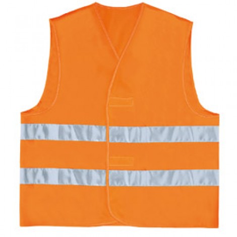 Gilet ad alta visibilità colore arancione fluo taglia unica