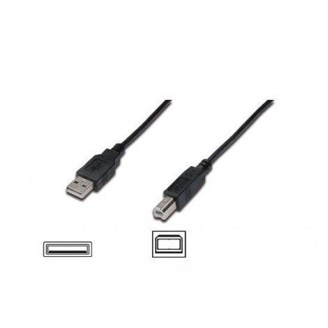 Digitus Cavo USB 2.0 con connettori tipo A / tipo B, lunghezza cavo 1,8mt - 1pz