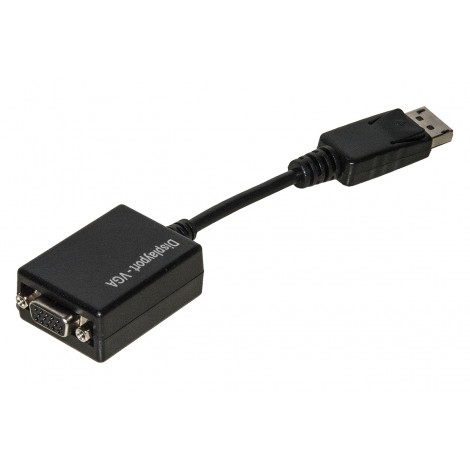 Digitus Adattatore DisplayPort maschio a VGA femmina cm 15 (permette il collegamento di pc, notebook o altri dispositivi con porta DisplayPort a proiettori, video o tv con porta VGA) - 1pz