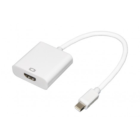 Digitus Adattatore mini DisplayPort maschio - HDMI femmina, cavo bianco, lunghezza 15cm colore bianco - 1pz