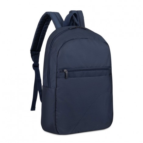 Rivacase Komodo Zaino per notebook 15,6", in poliestere. Due tasche frontali per accessori e smartphone coon doppia zip di apertura, dimensioni esterne 310x440x120 mm colore blu scuro