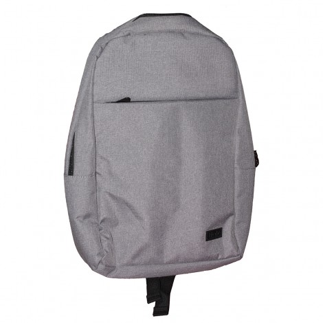 Zaino per notebook 15,6". Tasca frontale per accessori e zip di apertura profonda 30 cm colore grigio - 1pz
