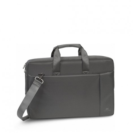 CENTRAL - Borsa per notebook fino a 17,3", in poliestere, con maniglia e cinghia a tracolla, composta da scomparto notebook, tasca esterna e tasca frontale, dimensioni esterne 455x320x70mm colore grigio