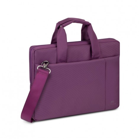 CENTRAL - Borsa per notebook fino a 13,3", in poliestere, con maniglia e cinghia a tracolla, composta da scomparto notebook, tasca esterna e tasca frontale, dimensioni esterne 350x265x65mm colore viola