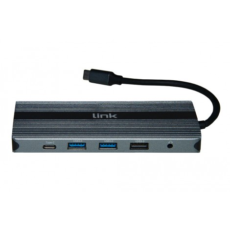 Docking station connettore USB-C 12 porte - 1 porta USB-C PD, 1 porta HDMI, 1 porta DP (display port), 1 lettore scheda memoria SD e MICRO SD, 1 porta VGA, 1 porta ETHERNET, 1 porta USB-C, 2 porte USB 3.0, 1 porta USB 2.0, 1 porta AUDIO JACK 3.5mm. Trasforma lo smartphone, notebook o tablet in un sistema desktop - 1pz