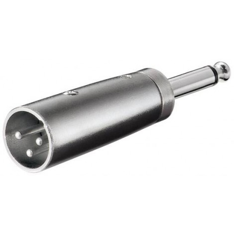Adattatore XLR 3 poli maschio - JACK 6,35mm maschio - 1pz