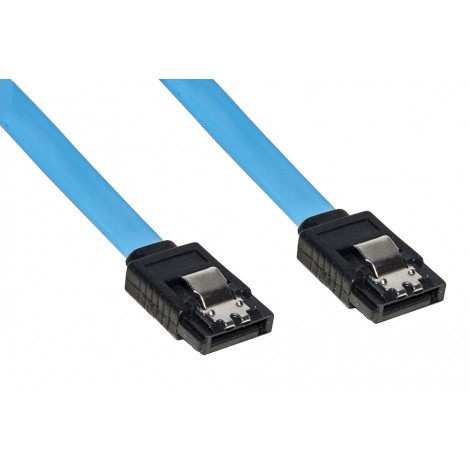 Cavo flat SATA III 6.0 Gbit/s con clip in metallo da 0,5m - 1pz