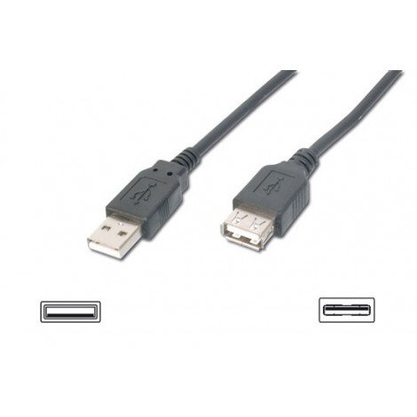Cavo prolunga USB 2.0 maschio/femmina. Per l`estensione di cavi USB o dispositivi. Velocità di trasferimento dati fino a 480 Mbps, lunghezza 1,8m - 1pz